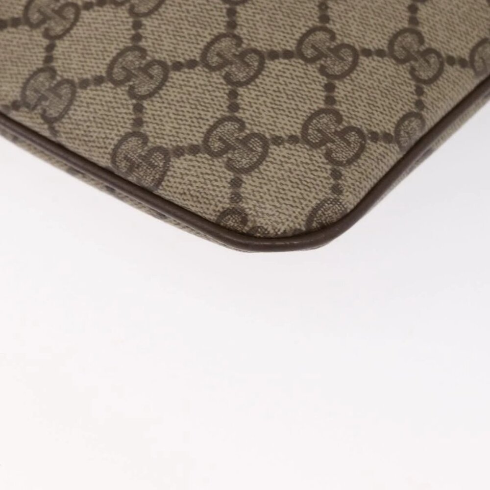 GUCCI GG Supreme Web Sherry Line Bag PVC Beige Gold 904 02 047 Auth ka922 - Picture 13 of 16